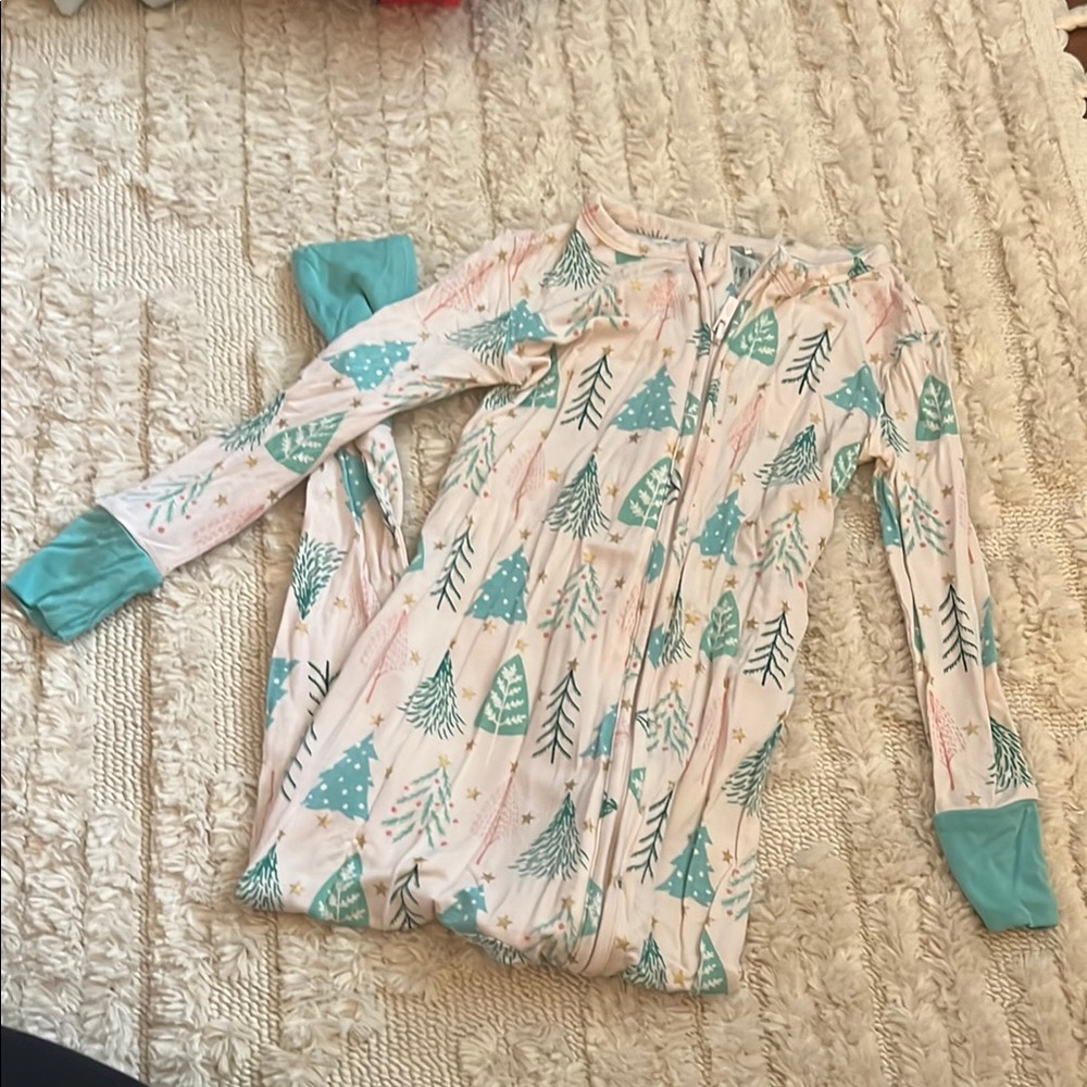 Posh Peanut Pine Tree Print Onesie